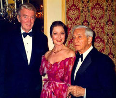 Loretta with Jimmy Stewart and Mervyn LeRoy (r)